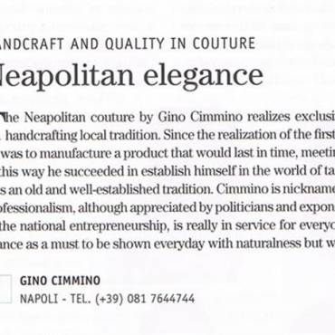 Neapolitan Elegance – Cimmino: Artigianato e Qualità