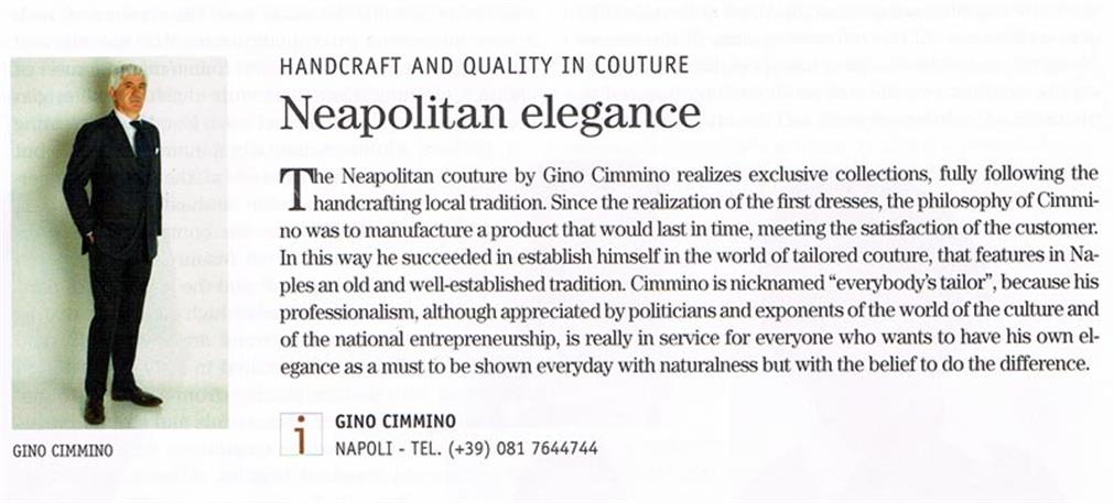 Neapolitan Elegance – Cimmino: Artigianato e Qualità